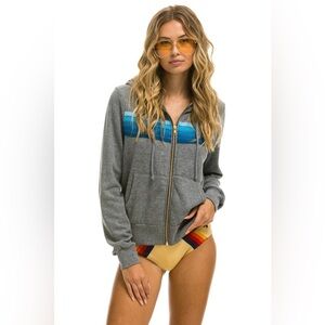AVIATOR NATION HEATHER GREY AND BLUE SWEAT SET